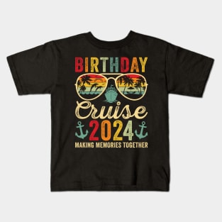 Birthday Cruise 2024 Vintage Kids T-Shirt